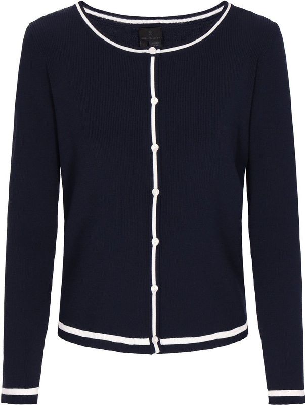 DreiMaster Klassik Gebreid vest  navy / wit