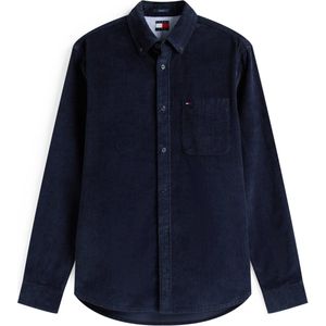 Tommy Jeans Overhemd Tjm Reg Baby Cord Shirt Ext Dm0dm22021 C1g Dark Night Navy Mannen Maat - S