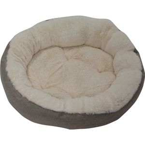 Jack and Vanilla NIMBA Ronde Mand - Kleur: Zand - Maat M: 65x65x17 cm