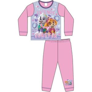 Paw Patrol pyjama - roze met paars - Paw Patrol Puppy Love pyama - maat 86/92