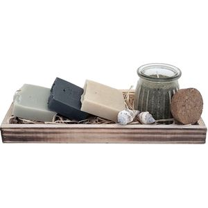 Verwenpakket 'Breeze'– Ambachtelijke Zeepjes & Zandkaars | Pearlsand |Natuurlijke ingrediënten| Rust, Warmte & Zachtheid | Cadeau-idee | Welnessmoment