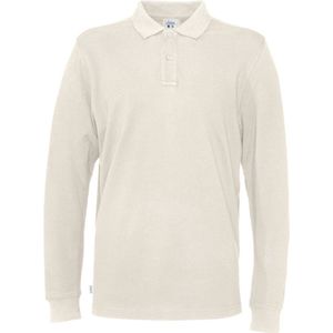 Cottover POLO PIQUE LONG SLEEVE MAN - GOTS GECERTIFICEERD 141018 - Ecru - XL
