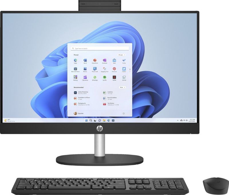 HP 24-cr0660nd Intel® Core™ i5 i5-1335U 60,5 cm (23.8") 1920 x 1080 Pixels Alles-in-één-pc 16 GB DDR4-SDRAM 512 GB SSD Windows 11 Home Wi-Fi 6 (802.11ax) Zwart