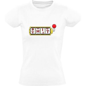 Shit Casino Machine Dames T-shirt | gokken | kaarten | casino | jackpot | Wit