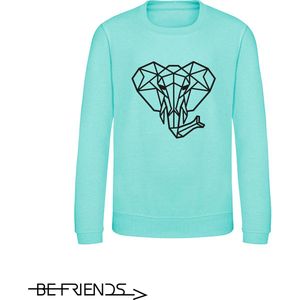 Be Friends Sweater - Olifant - Heren - Mint groen - Maat S