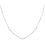 The Fashion Jewelry Collection Ketting Rondjes 2,0 mm 43 + 5 cm - Zilver Gerhodineerd