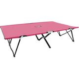 The Living Store Inklapbaar Zonnebed - Kampeerbed voor 2 Personen - Roze - 194x124x44 cm - 240 kg - Waterbestendig