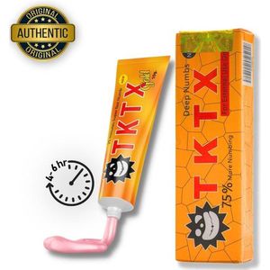 TKTX Gold 75 % Tatoeage - tattoo - zalf -verdovende créme - Tattoo zonder pijn - Snelwerkend en Langdurig - 10 g