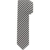 OLYMP smalle stropdas - middengrijs gestreept - Maat: One size