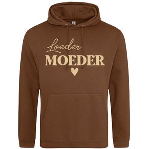 Moederdag trui - Hoodie voor Mama - Loeder Moeder - Leuk cadeau Moederdag - Maat S