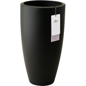 Elho June Round High 30 - Bloempot voor Binnen & Buiten - 100% Gerecycled Plastic - Ø 29.5 x H 52.5 cm - Zwart