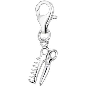 Zilveren Charm Bedel Hangers Schaar en Kam - Accessoires voor Armbanden