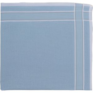 Stijlvolle Tiseco Herenzakdoeken - 6 Stuks - 100% Premium Katoen - Tijdloos en Comfortabel - Denim Blauw - 40x40 cm