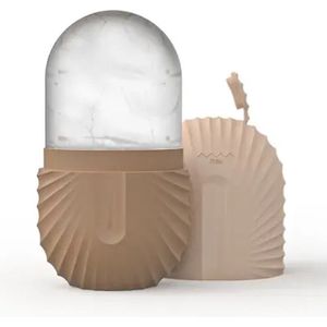 Without Lemon - Siliconen Gezicht IJs Roller - Gezicht Roller - Massage - Zonnebrand - Verkoeling - Vermindering van Zwelling en Roodheid - Verfrissing - Vermindering van Donkere kringen en Wallen - Verstevigen van de huid - Poriën verkleinen - Bruin