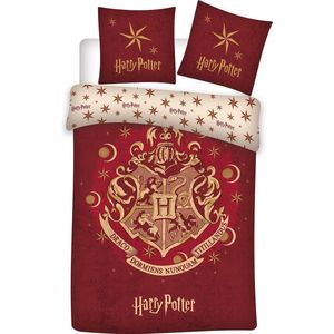 Harry Potter Dekbedovertrek - Eenpersoons - 140  x 200 cm - Bio Katoen