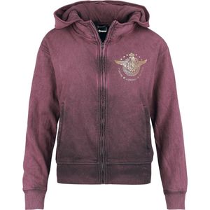 Sabaton Valor Courage Honor Dames Vest met capuchon - bordeauxrood - L