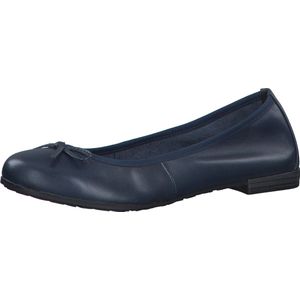 MARCO TOZZI premio Leather, Insole Leather + Feel Me Dames Ballerina's - NAVY - Maat 42
