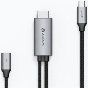 ADAM elements Casa H180 USB-C naar HDMI 4K Kabel 1.8 Meter - Zilver