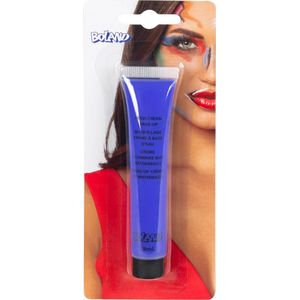 Boland - Tube schmink blauw (19 ml) - Blauw - Vloeibare schmink - Carnaval, Themafeest, Halloween -