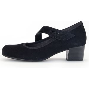 Pumps - Plateau - Textiel - Blokhak - Klittenbandsluiting