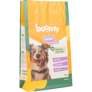 Boomy Food - Koudgeperste hondenbrokken - Kip & Rijst - Senior - 4kg