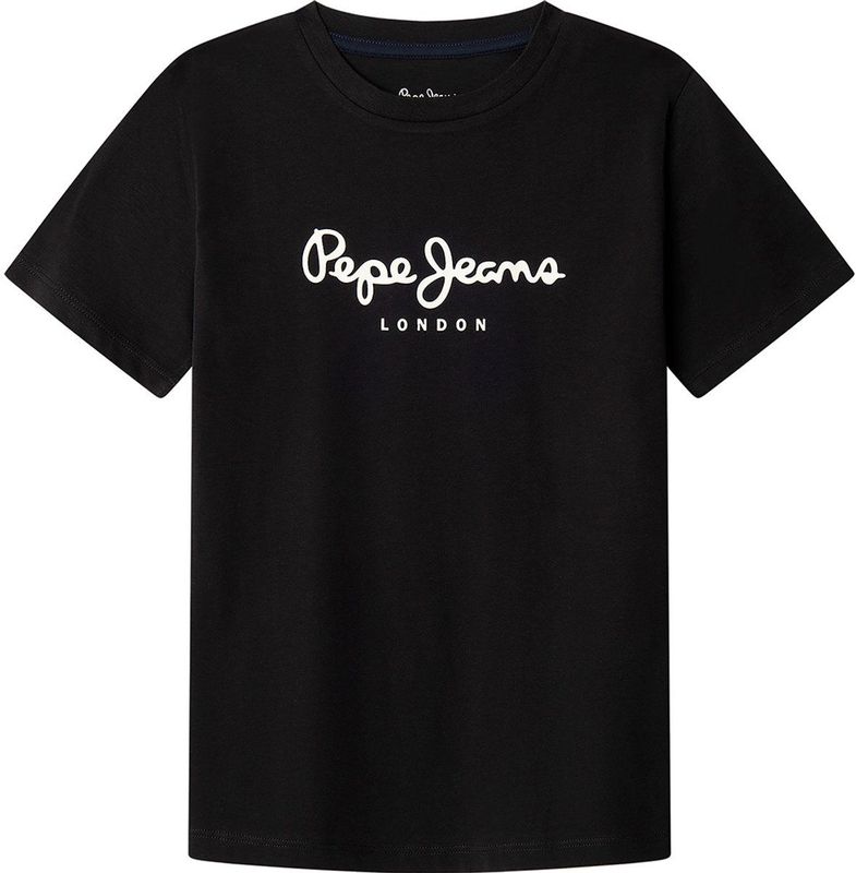 Pepe Jeans - New Art - T-shirt - Zwart - Korte Mouwen - Jongens
