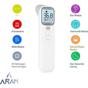 Thermometer voorhoofd-Koortsthermometer-Thermometer lichaam-Infrarood thermometer-Koortsthermometer voor volwassenen-Voorhoofd thermometer-Koortsthermometer voorhoofd- Koortsthermometer infrarood-Koortsthermometer digitaal-Koortsthermometer oor-