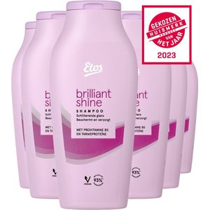 Etos Shampoo voordeelverpakking - Brilliant Shine - Vegan - 6 x 300ML