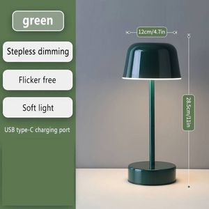 Ags Light - Kleurrijke Retro LED - Design tafellamp - Draadloos USB - Eetkamer -Woonkamer -Kinder Kamer -Rood -Groen- Geel -Zwart