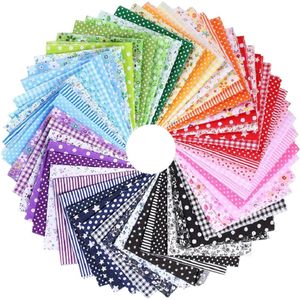 56 stuks katoenen patchwork 25 x 25 cm stofresten - Stofpakket vierkante patchworkstoffen - Doe-het-zelf katoenen stoffen voor kledingnaaien