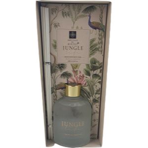 Luxe geurstokjes Jungle Life - Wit / Goud - Glas / Hout - 200 ml