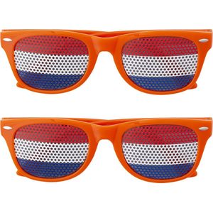 Trendoz oranje thema/Koningsdag - 2x stuks - feest/party bril voor volwassenen