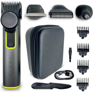 Blade Boutique 8-in-1 Baardtrimmer - Baardtrimmer - Neustrimmer - Trimmer - Scheerapparaat - 0.5-23mm - Draadloos - Inclusief reishoes - Waterdicht
