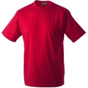 James and Nicholson - Unisex Medium T-Shirt met Ronde Hals (Donkerrood)