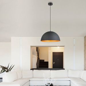 Globo - hanglamp - Lenn - zwart - metaal - Ø 41cm - E27 - 58305H