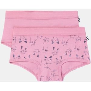 Woody 2 boxers meisjes - roze - katten - 252-10-SHD-Z/016 - maat 128