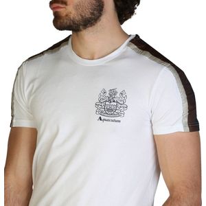 Aquascutum - QMT017M0-01 - T-shirt - Wit - Heren