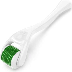 Titanium Dermaroller 0.5 mm Micro Naaldjes Goud Gezichtsroller Acne Rimpels Cellulitis Littekens Striae Haargroei- wit