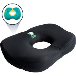 Ergonomic Living Donut Gel Zitkussen – Orthopedisch & Ergonomisch Stuitkussen – Koelend Ringkussen - Traagschuim