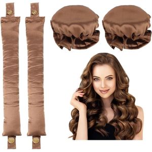 Set haarrollers en satijnen lint - krul je haar 's nachts