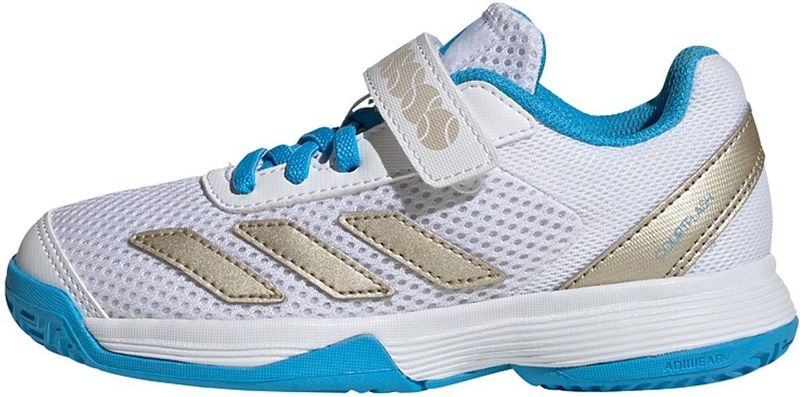 adidas Performance Courtflash Tennisschoenen met Klittenband Kids - Kinderen - Wit- 30