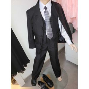 Beeldig communie kostuum voor kinderen - zwart - 7/8 jaar