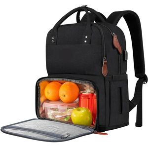 WNHB® Picknickrugzak met Koelvak en USB-Poort – Laptopvak 15.6 Inch – Waterafstotend – Grote Opbergruimte – Outdoor Rugtas
