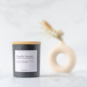 Szia Gifts - Candle Secret - Ik hou van jou - 100% natuurlijk & dierproefvrij - Kaars met verborgen boodschap