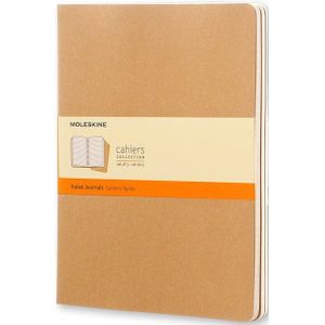 Moleskine Cahier Journals - Extra Large - Gelinieerd - Bruin - set van 3