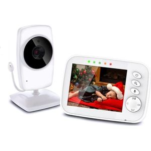 Babyfoon met Camera - 360° Draaibare Camera en Nachtzicht - Draadloze Baby Monitor met 3.2 inch LCD Display - Tweeweg Audio en Temperatuurmonitoring - Inclusief Slaapliedjes