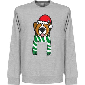 Christmas Dog Scarf Kersttrui - Groen/Wit - Kinderen - 152