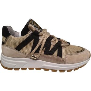 Jochie - Ella 25528-150 - Lage Sneaker - Beige Ivoor en Zwart