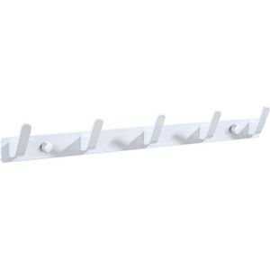 Wand Kapstokhaak - Ruimte aluminium hanger - Metalen wandkapstok - Wandhaak om op te hangen - Met 5 haken - 43,5x3x3cm