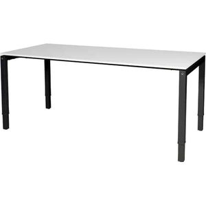 Verstelbaar bureau - Slinger 200x80 grijs - zwart frame